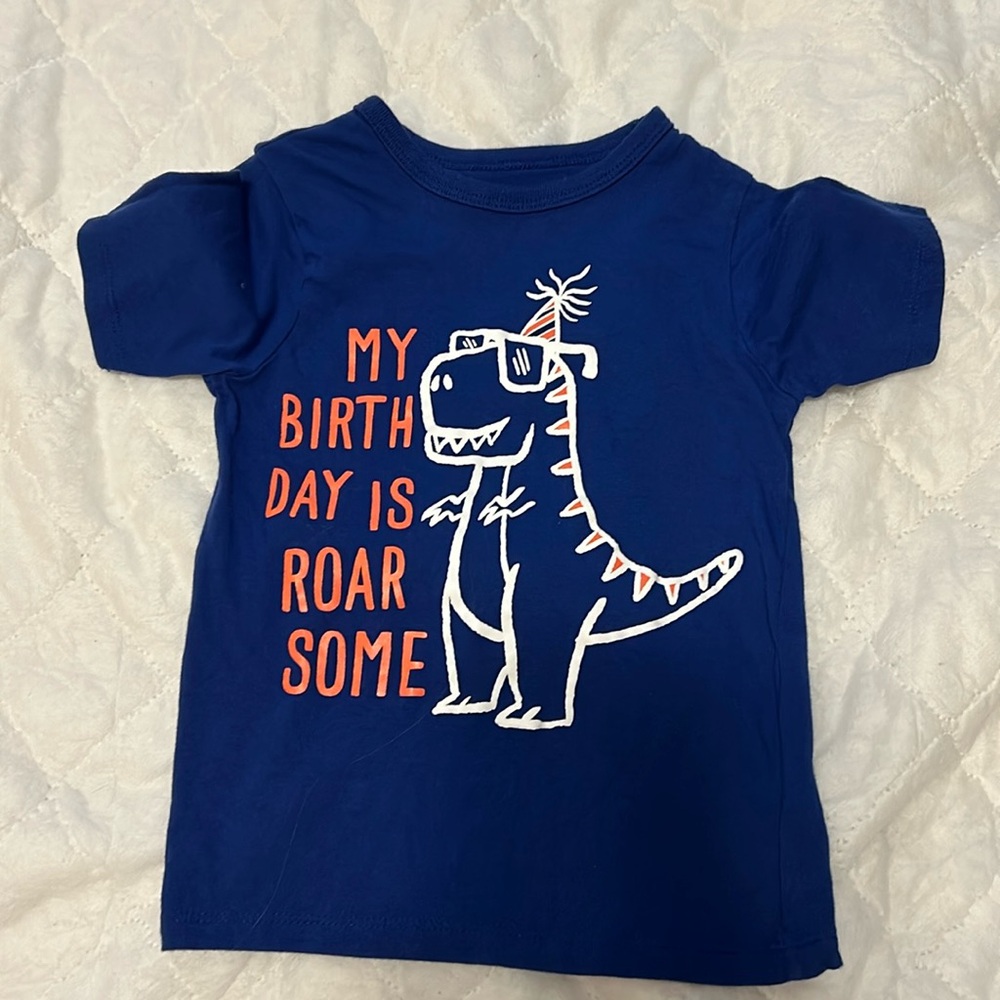 Toddler Dinosaur themed birthday shirt. 3T